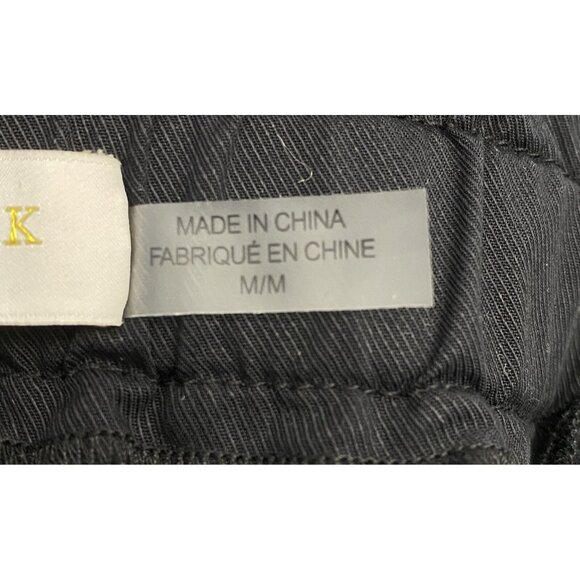 RAMY BROOKS Women Allyn Pants Satin Paperbag Elastic Tie Waist Sz M Black 3-50 - Picture 10 of 12